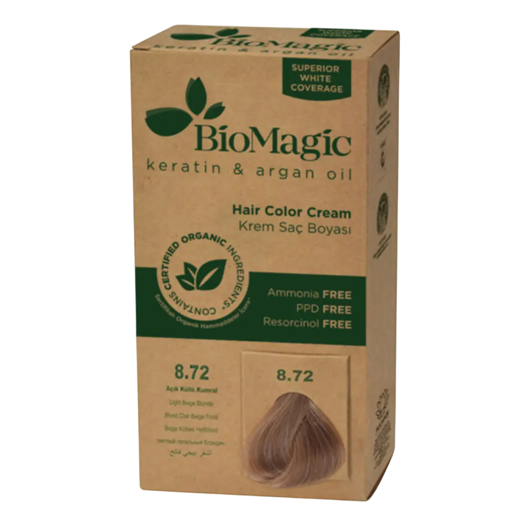 Biomagic, Biomagic, Keratin & Argan Oil, Permanent Hair Dye, 8.72 , 250 ml *Tester