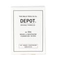 Set, Depot, 500 Beard & Mustache Specifics No. 504, Beard & Moustache Cleansing Wipes, 12 pcs