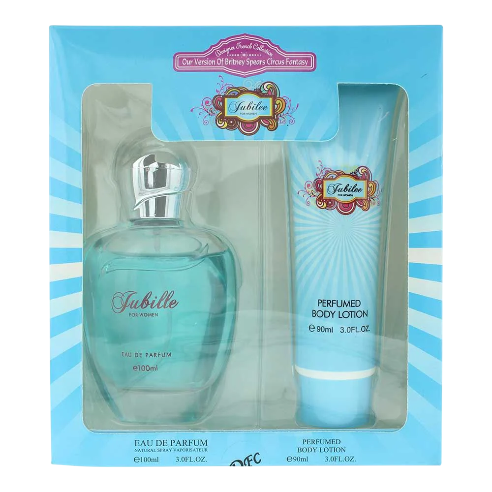 Set Designer French: Jubilee, Eau De Parfum, For Women, 100 ml + Jubilee, Hydrates, Body Lotion, 90 ml